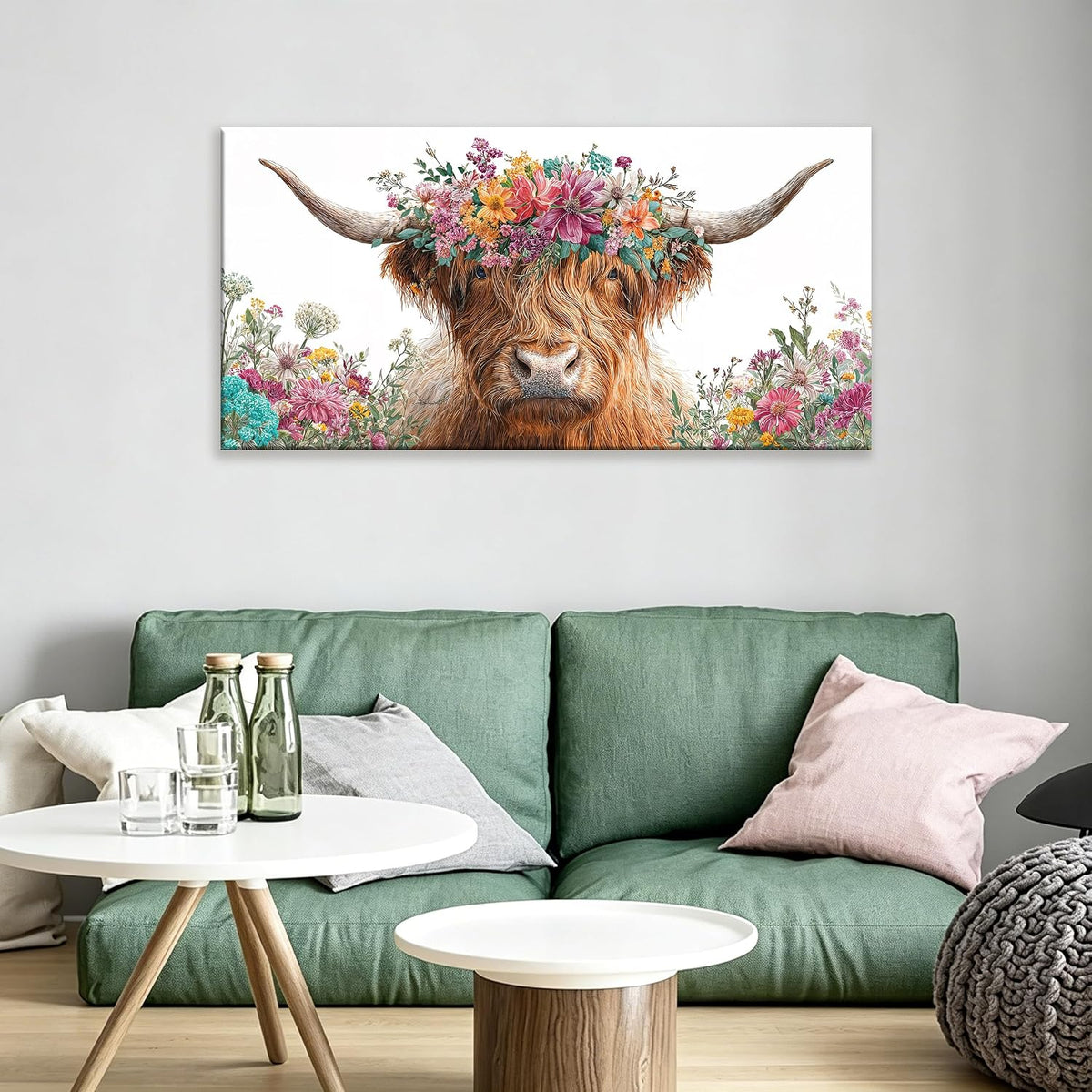 Large Canvas Wall Art Decor Canvas Art Wall Decor Highland Cow Wall Art Prints Wall Art Pictures Vintage Wall Art