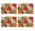Fall Placemats Set of 4, 13inch x 19inch, Fall Decorations Kitchen Dining Table, Thanksgiving Harvest Autumn Maple
