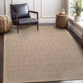 Easy Jute Rug 8x10, Indoor Outdoor Natural Color Fiber Area Rugs Rug Herringbone Seagrass Boho Woven Design
