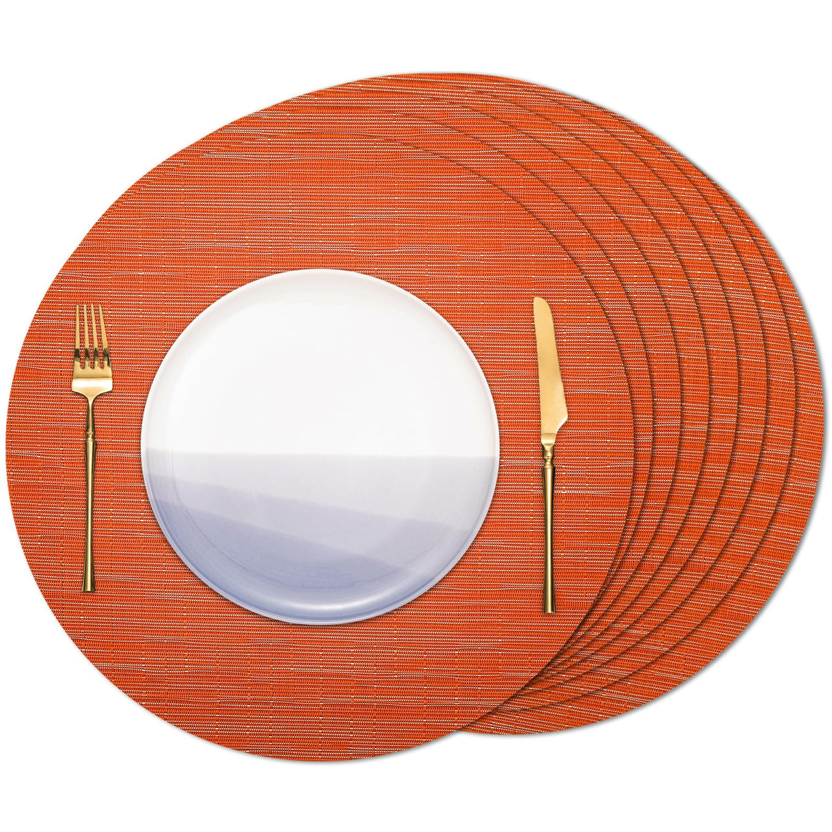 Fall Placemats Set of 8 Thanksgiving Table Mats Orange Place Mats