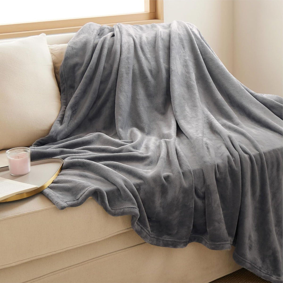 GentleSoft Fleece Throw Blanket, Couch, Travel, Camping, 50x60 inches