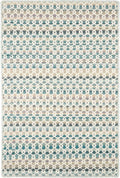 Poppy Blue Geometric Handwoven Wool Rug