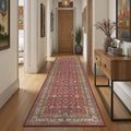 2'6"x8 Runner Rug Non Slip, Washable Runners s Burgundy