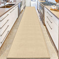 15 ft Jute Running Rugs Rug Runner Non Slip Washable Absorbent Hall Runner Rug, Beige Runner Floor Non Slip
