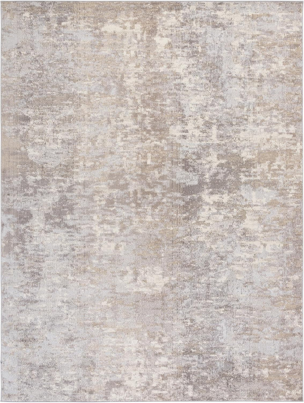 Madison Collection X-Large Area Rug, Grey & Beige, Modern Abstract Design, Non-Shedding & Easy Care
