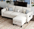 Sectional Couches for Living Room Convertible 3 Seater Sofas 78" L Shaped Couch with Removable Storage Ottoman Modern