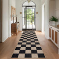 Easy Jute Checkered Runner Rug, Farmhouse Runners s