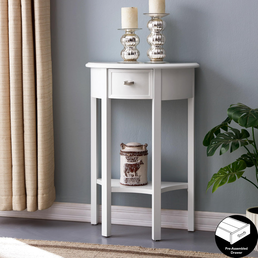 Seneca Console Table, 19", Cottage White