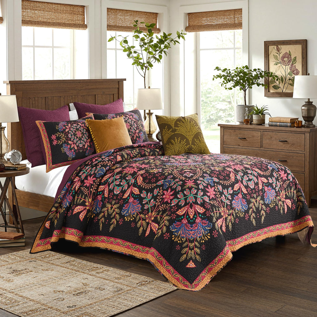 Jessa Vintage Boho Collection Quilt Set, 3-Piece