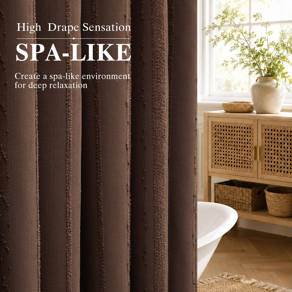 Brown Boho Waffle Weave Textured 72x72