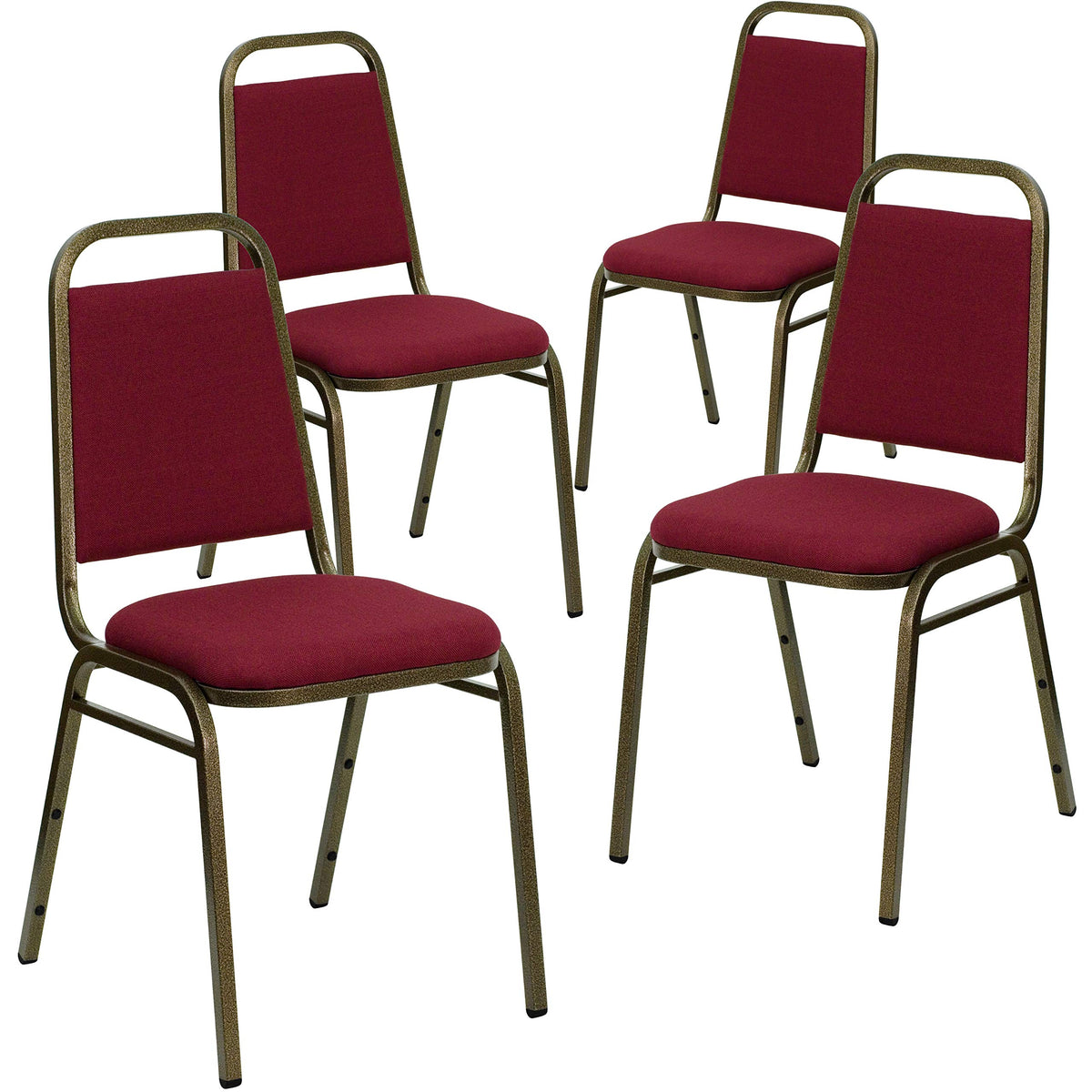 Hercules Fabric Banquet Chair, Burgundy, 4-Pack