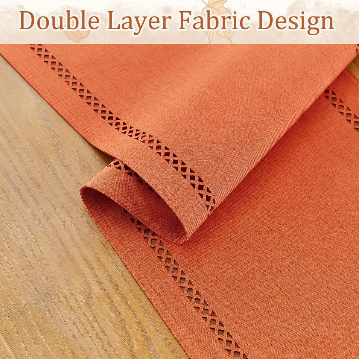 Orange Burlap Table Runner, Fall Table Runners 108 inches Long