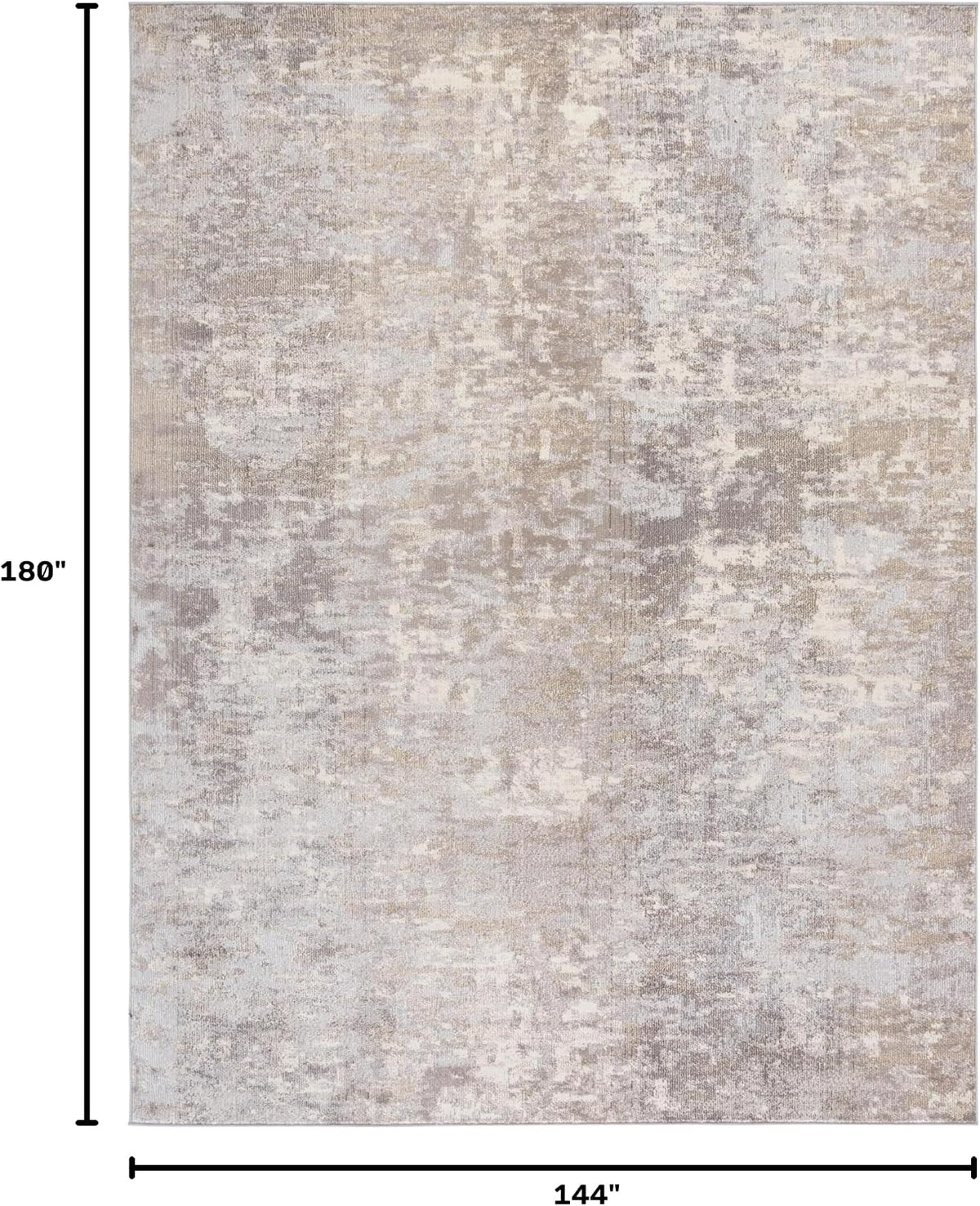Madison Collection X-Large Area Rug, Grey & Beige, Modern Abstract Design, Non-Shedding & Easy Care