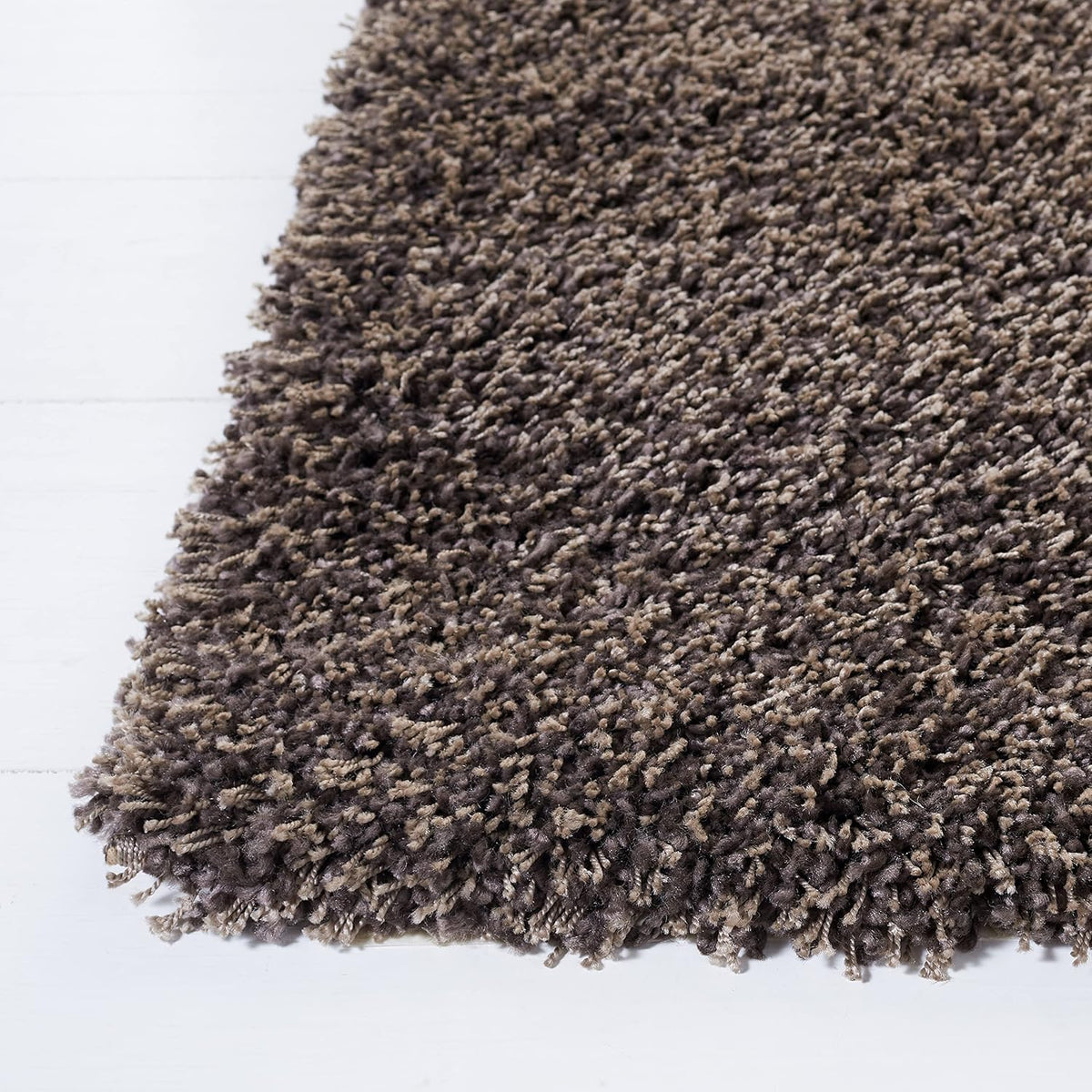Santa Monica Shag Collection Runner Rug - 2'3" x 7', Mushroom, Solid Design, Non-Shedding & Easy Care, 2-inch Thick