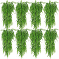 Artificial Hanging Plants Fern Vine - 8PC Fake Ivy Leaves Decoration for Indoors & Outdoors, Faux Foliage Greenery