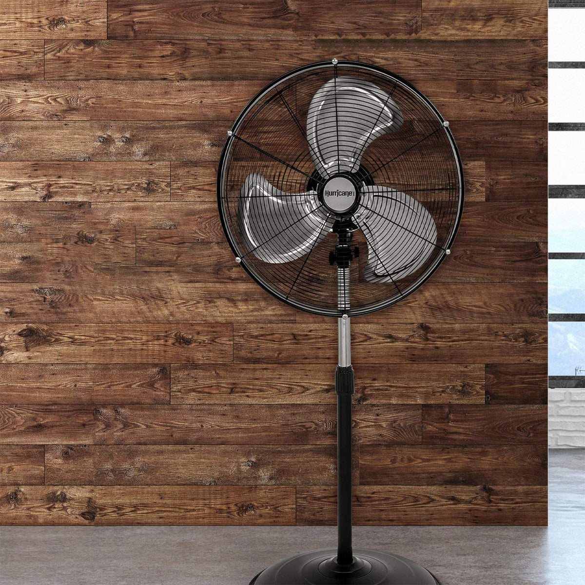 Pro High-Velocity Oscillating Metal Stand Fan, 3 Speeds, 20in