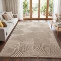 Brown Solid Color Area Rug,Washable Living Room Bedroom Carpet