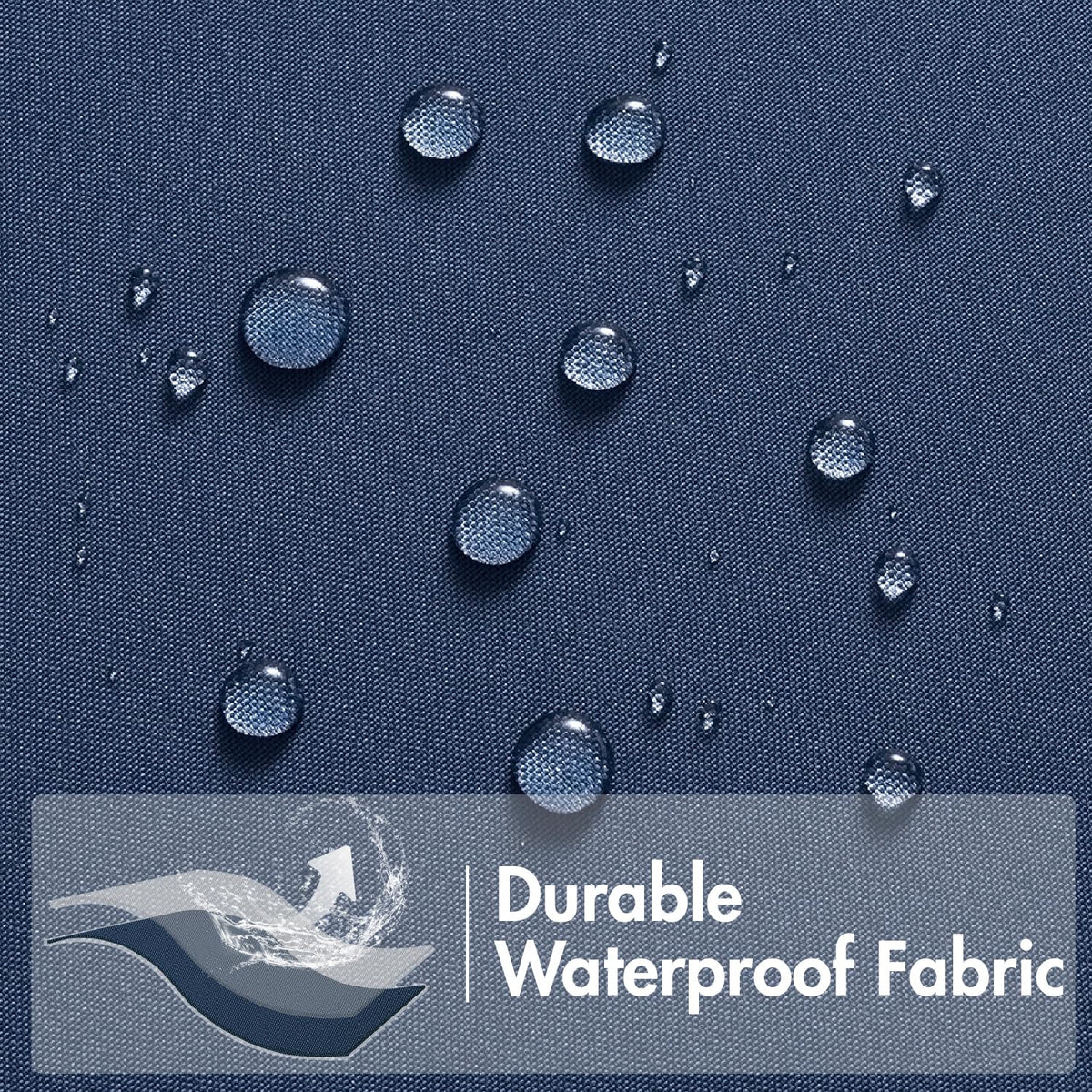 Decorative Outdoor Waterproof Pillow Covers 16x16 Navy Blue
