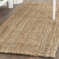 Natural Fiber Collection Runner Rug, Natural Brown, Handmade Jute, Farmhouse Style, Chunky Textured Thick