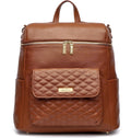 Monaco Large Diaper Bag Backpack by Luli Bebe - Designer Modern Vegan Leather Stylish Baby Backpack Diaper Bag