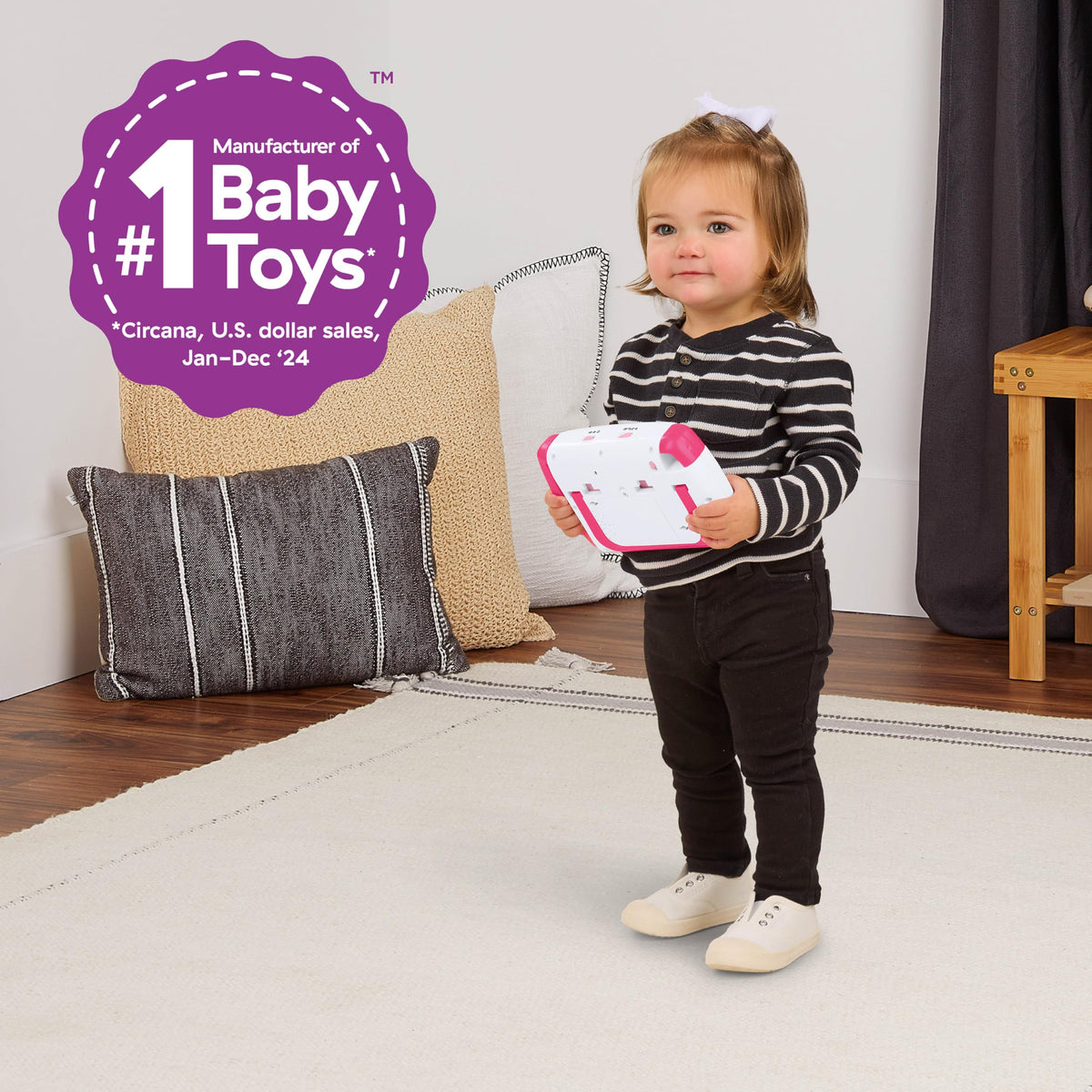 On-the-Go Sea Dreams Soother, Pink, Portable Baby Sound Machine with Music & Lights, for Newborns 0+ Months