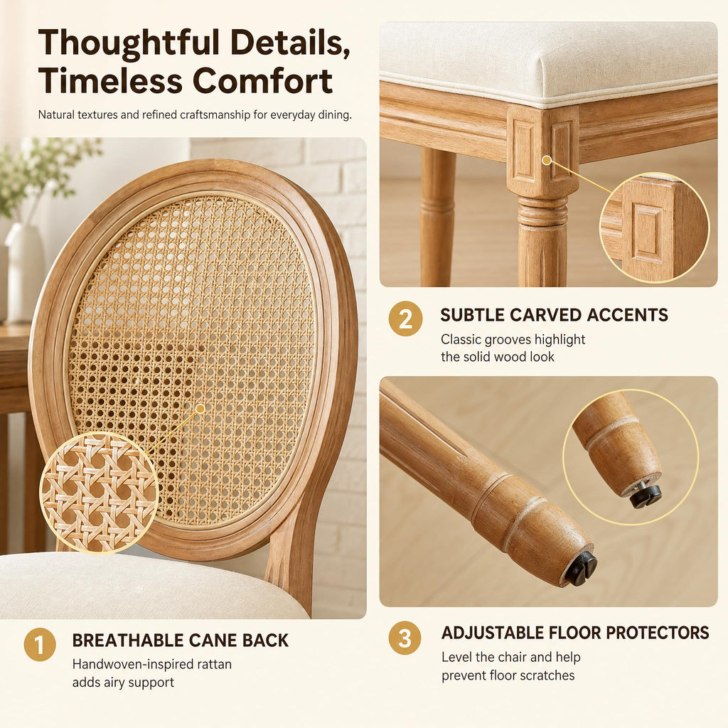 French Country, Upholstered Set of 6