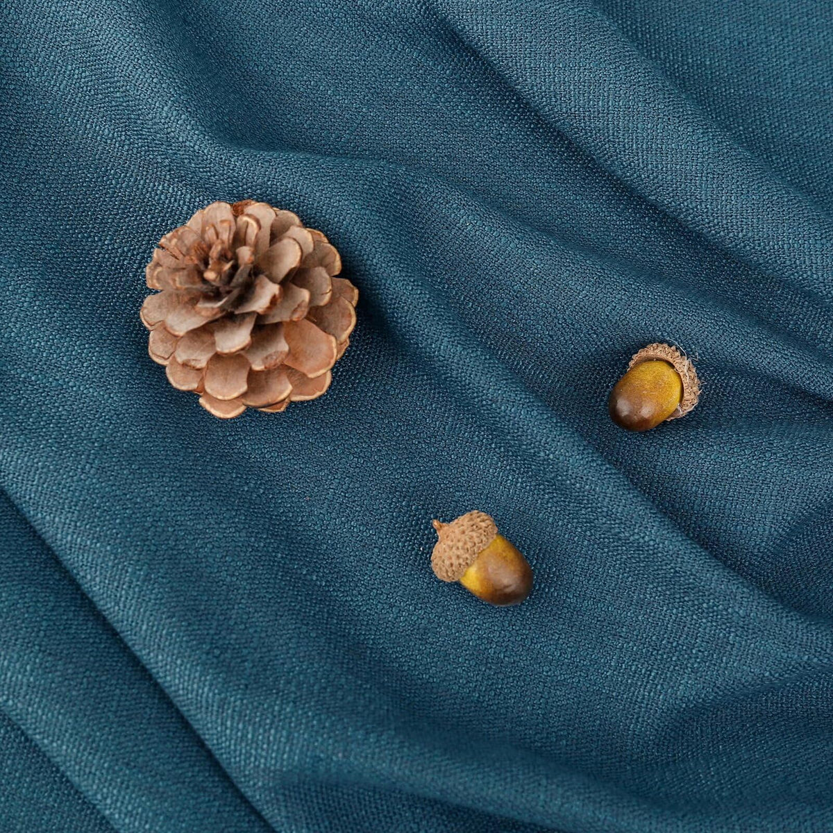 Rectangle Blue Tablecloth 60 x 108 Inch, Linen Textured Waterproof Table Cloth, French Soft Decorative Fabric Table