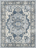 Washable 3x15 Hallway Runner Rug: Vintage Non-Slip Kitchen Rugs Soft Low Pile Stain Resistant 15ft Long Carpet