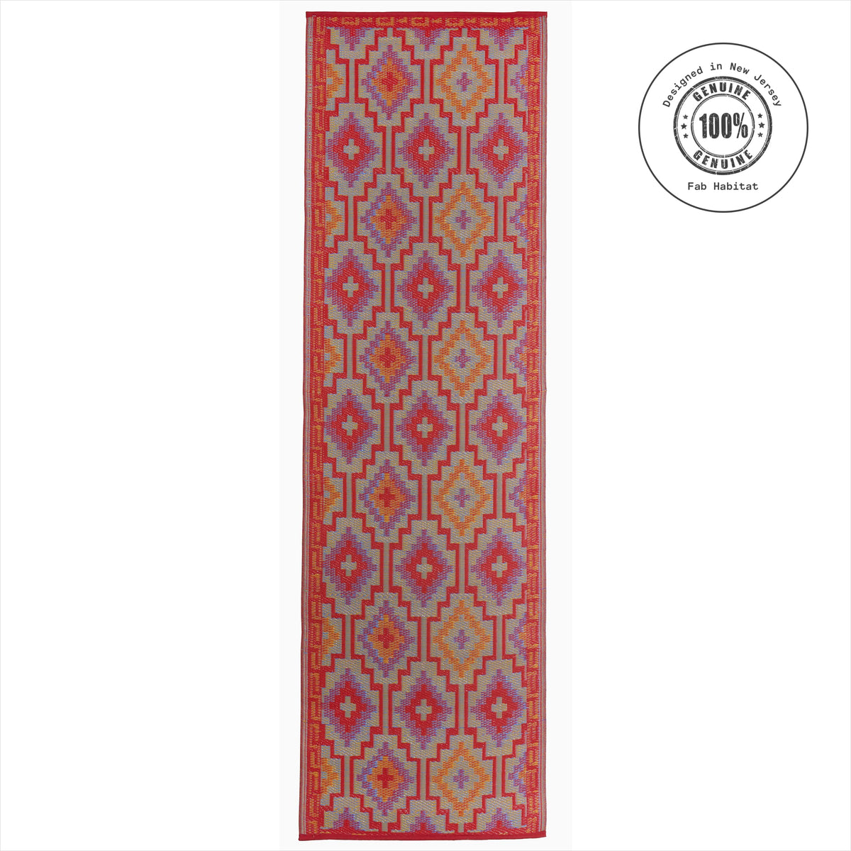 Itat Outdoor Rug - Waterproof, Fade Resistant, Crease-Free - Premium Recycled Plastic - Vintage Kilim - Porch, Deck