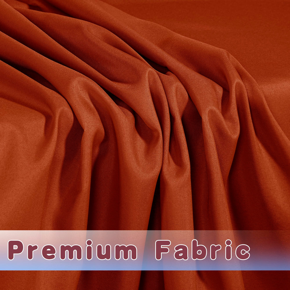 Fitted Fall Tablecloths For 8 Foot Rectangle Tables for Vendor 2 Pcs Rust