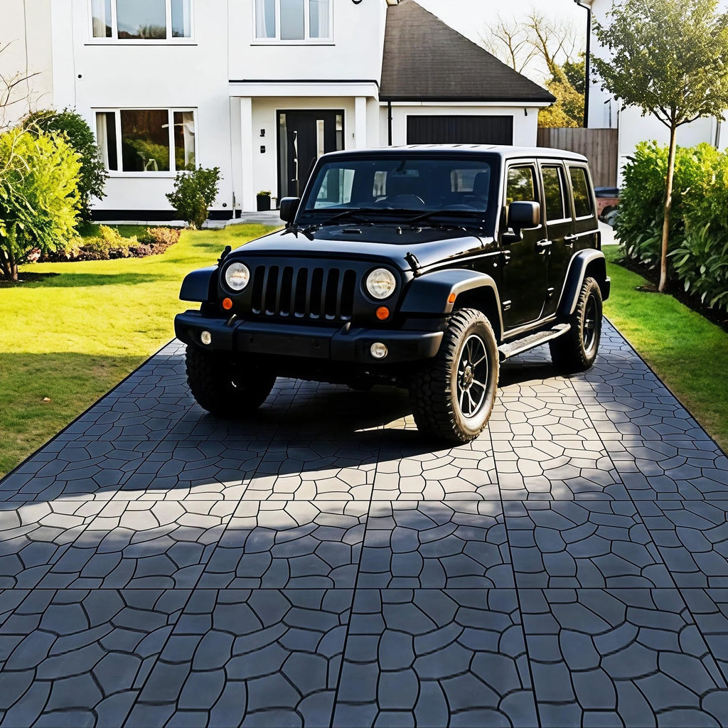 Interlocking Deck Tiles 44 Pack, Plastic Outdoor Deck Tiles, 12"x12" Waterproof Deck Flooring Tiles, Easy Snap