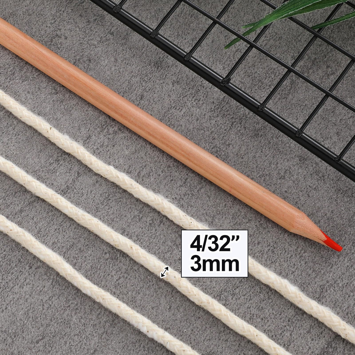 0.12 Inch x 100 yd Cotton Piping Cord Natural Cording for Sewing Cotton Cord for Upholstery Pillows Welting