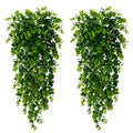 8 Pack Artificial Hanging Plants Fake Hanging Plant Faux Hanging Eucalyptus UV Resistant Plastic Plants for Indoor
