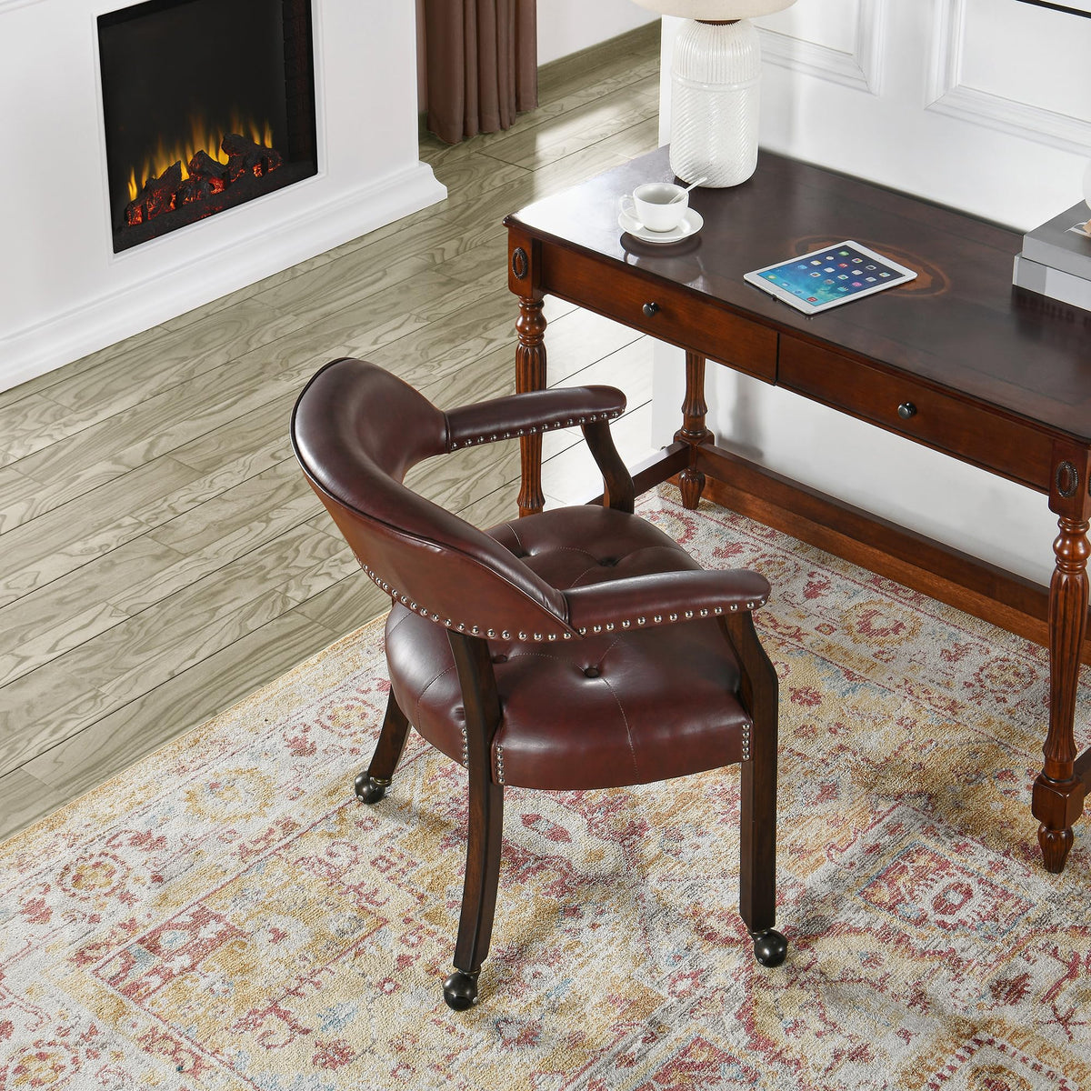 Rolling with Arms, Wood with Casters