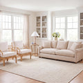 Natural Fiber Collection Area Rug, Ivory, Handmade Farmhouse Jute, Ideal for High Traffic Areas in Living