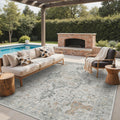 Outdoor & Indoor Area Rug, Waterproof, Non-Shedding, Easy Cleaning, Boho Mat for Patio, Living Room, Balcony