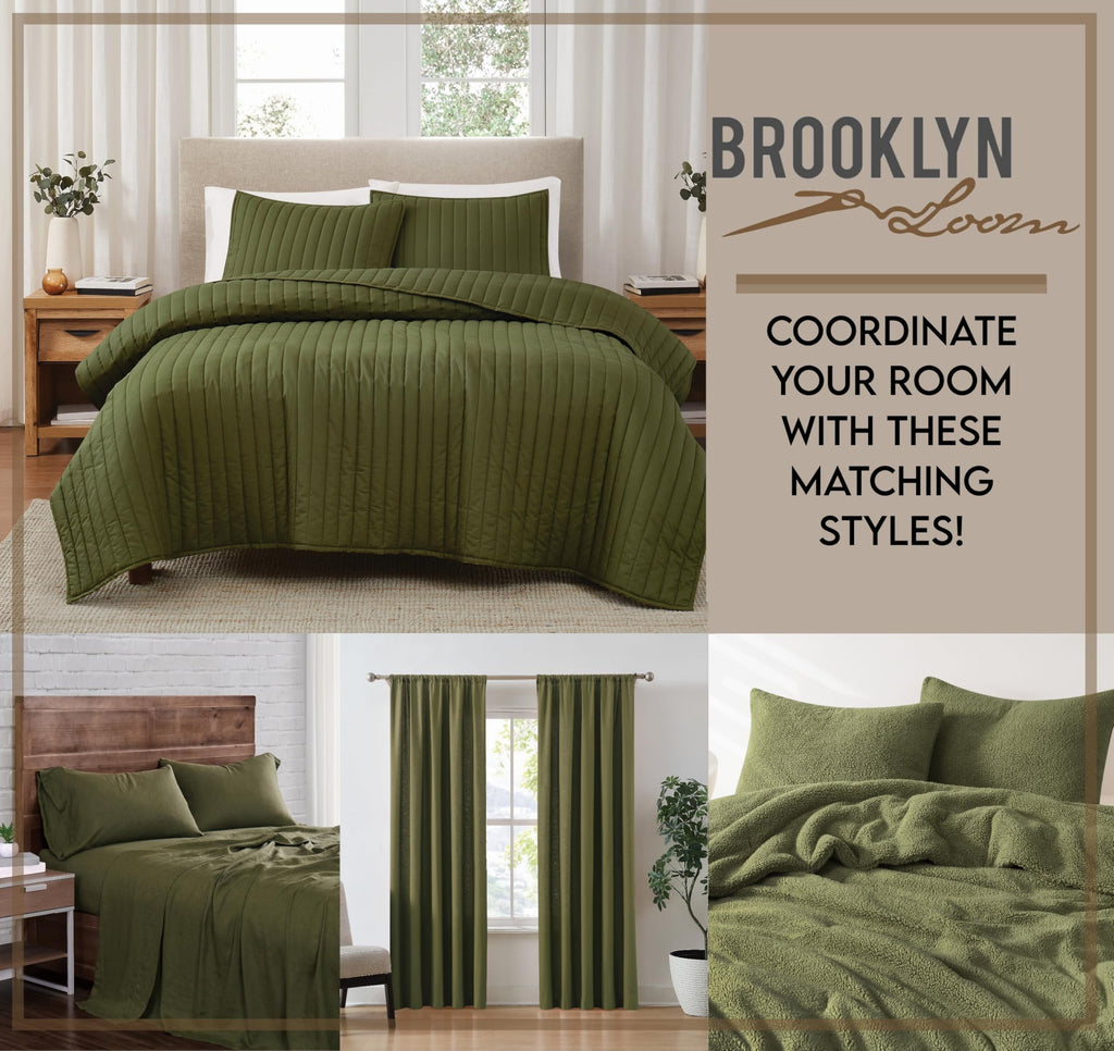 Solid Cotton Percale Black 3 Piece Quilt Set, Solid Color Themed, Oeko-TEX Certified Confidence