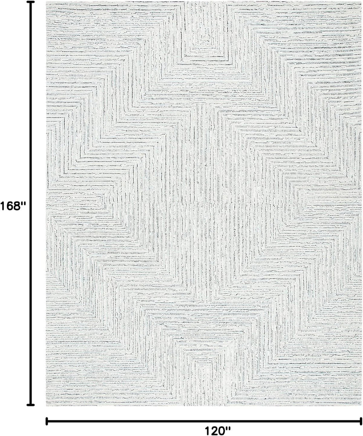 Micro-Loop Collection Area Rug, Light Grey & Ivory, Handmade Wool, Ideal for High Traffic Areas in Living