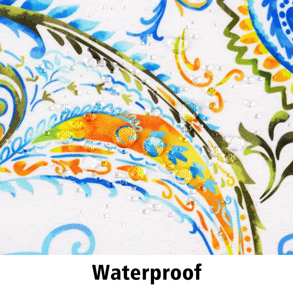 Outdoor Tablecloth with Umbrella Hole and Zipper, Round Patio Table Covers for Spring/Summer, Machine Washable