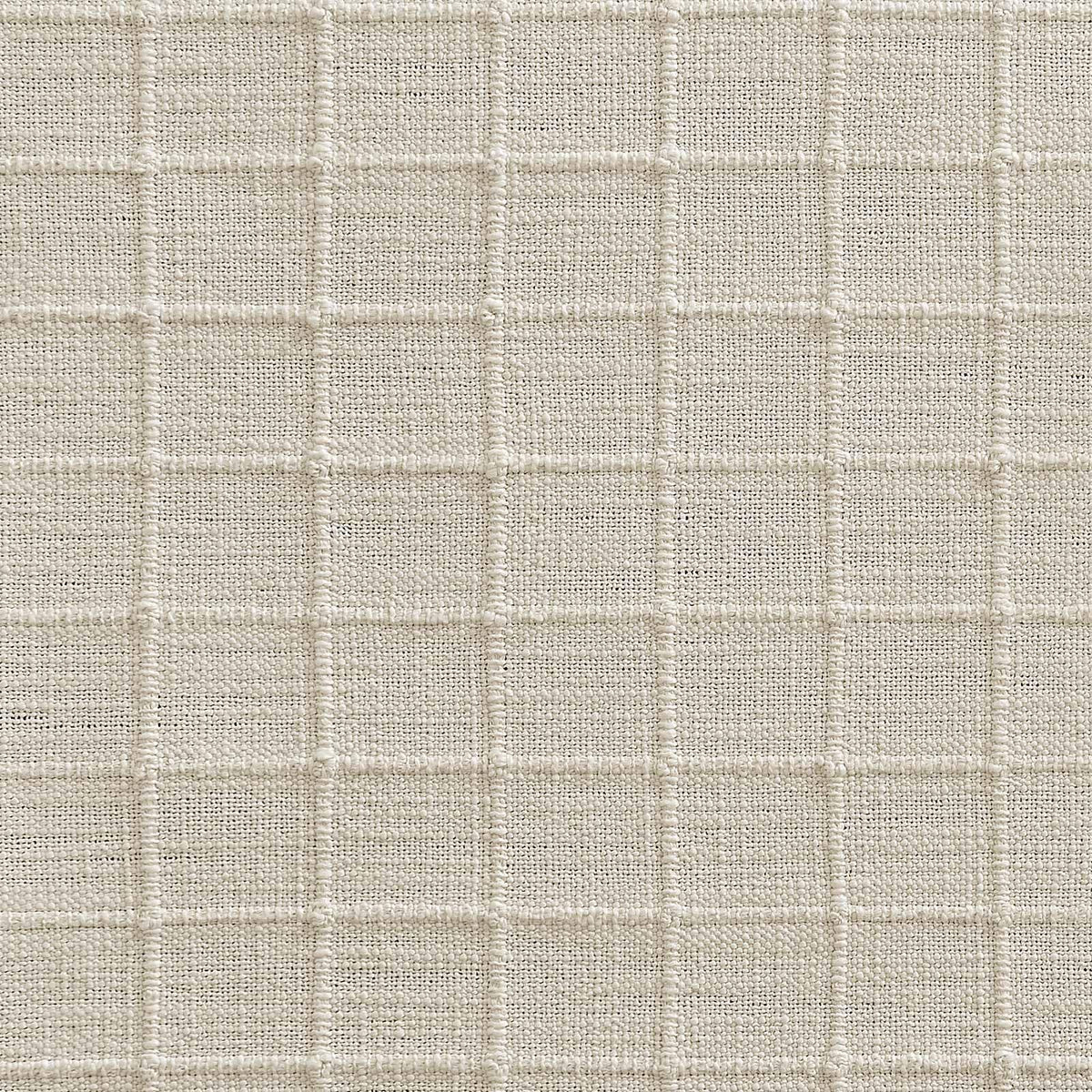Artisanal Grid Decorative Linen Placemats Set of 4, Ivory