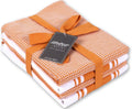 Kitchen Towels - Set of 4 Highly Absorbent, Ultra Soft Waffle Weave Tea Towel with Hanging Loop - 20x28 Inch Quick