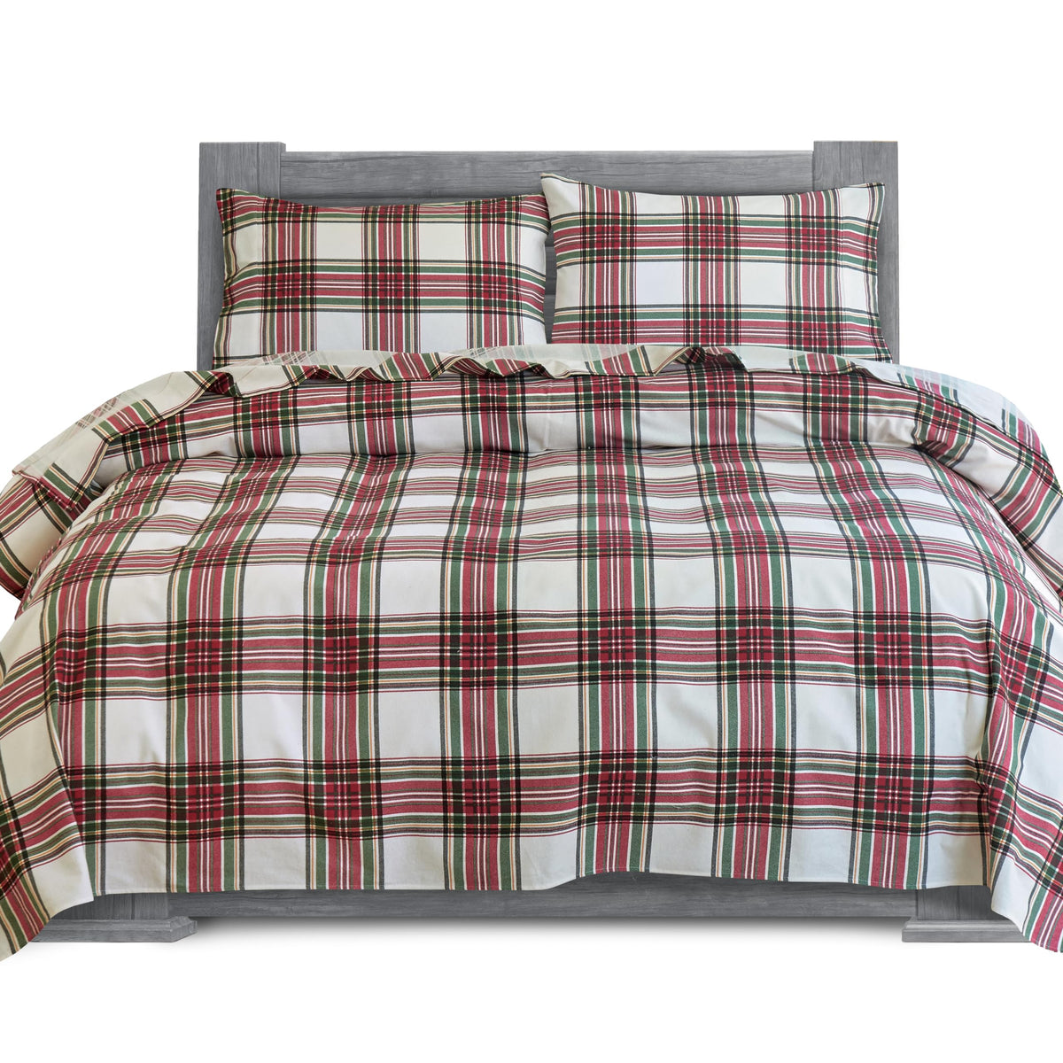 Soft 4-Piece 100% Turkish Cotton Flannel Sheet Set - Premium Quality, Deep Pocket Fitted Sheet, Ultra Soft, Cozy Warm