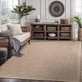 Easy Jute Rug, Indoor Outdoor Natural Color Fiber Area Rugs Patio Rug Herringbone Seagrass Woven Design