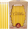Beeswax Chanukah Candles Most Menorahs - Beeswax Candles, Premium Quality Pure Bees Wax for All 8 Nights of Hanukkah - Set of 45