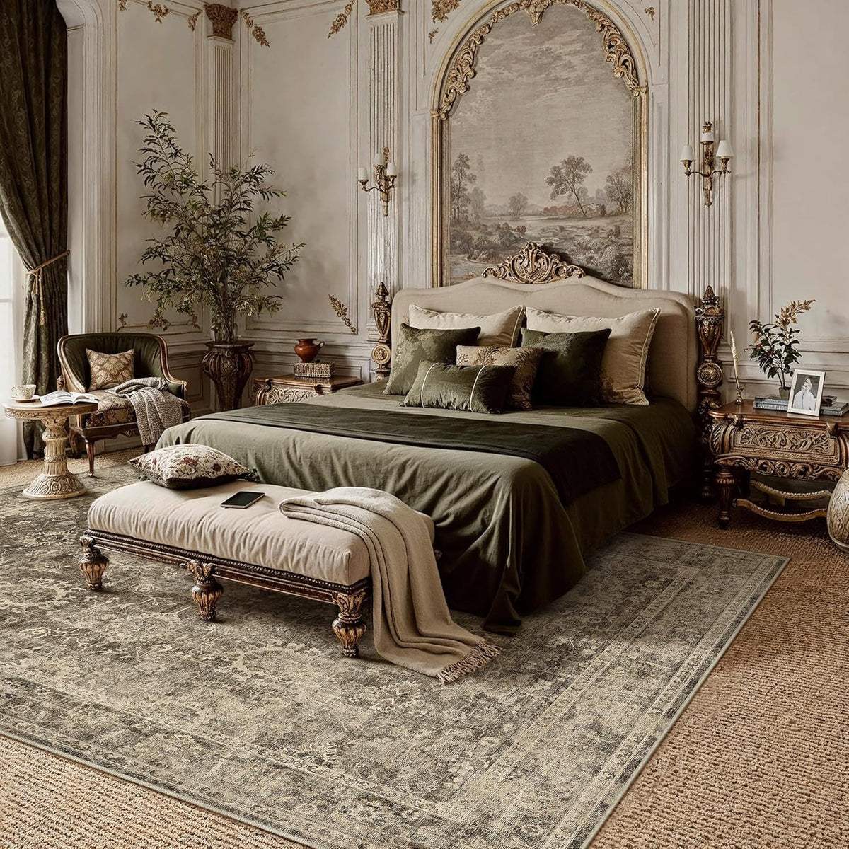 Brown Vintage Area Rug