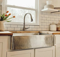 Lange 32 in Stainless Steel Farmhouse Sink, Apron Front | Brushed 16-gauge stainless, apron front undermount, single
