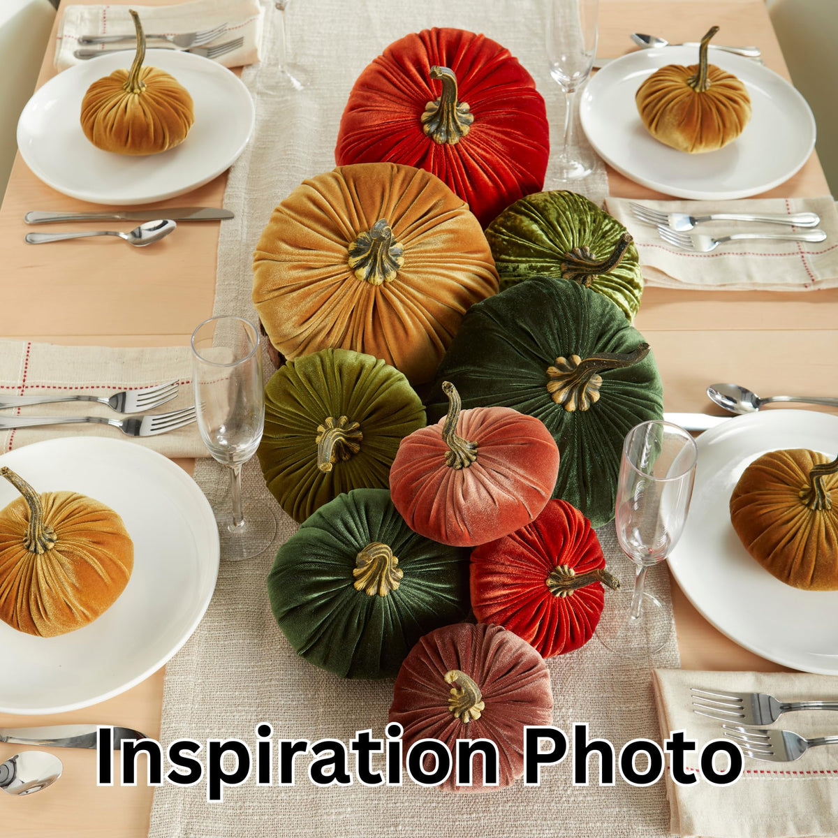 9 Inch Velvet Pumpkin (Gold)