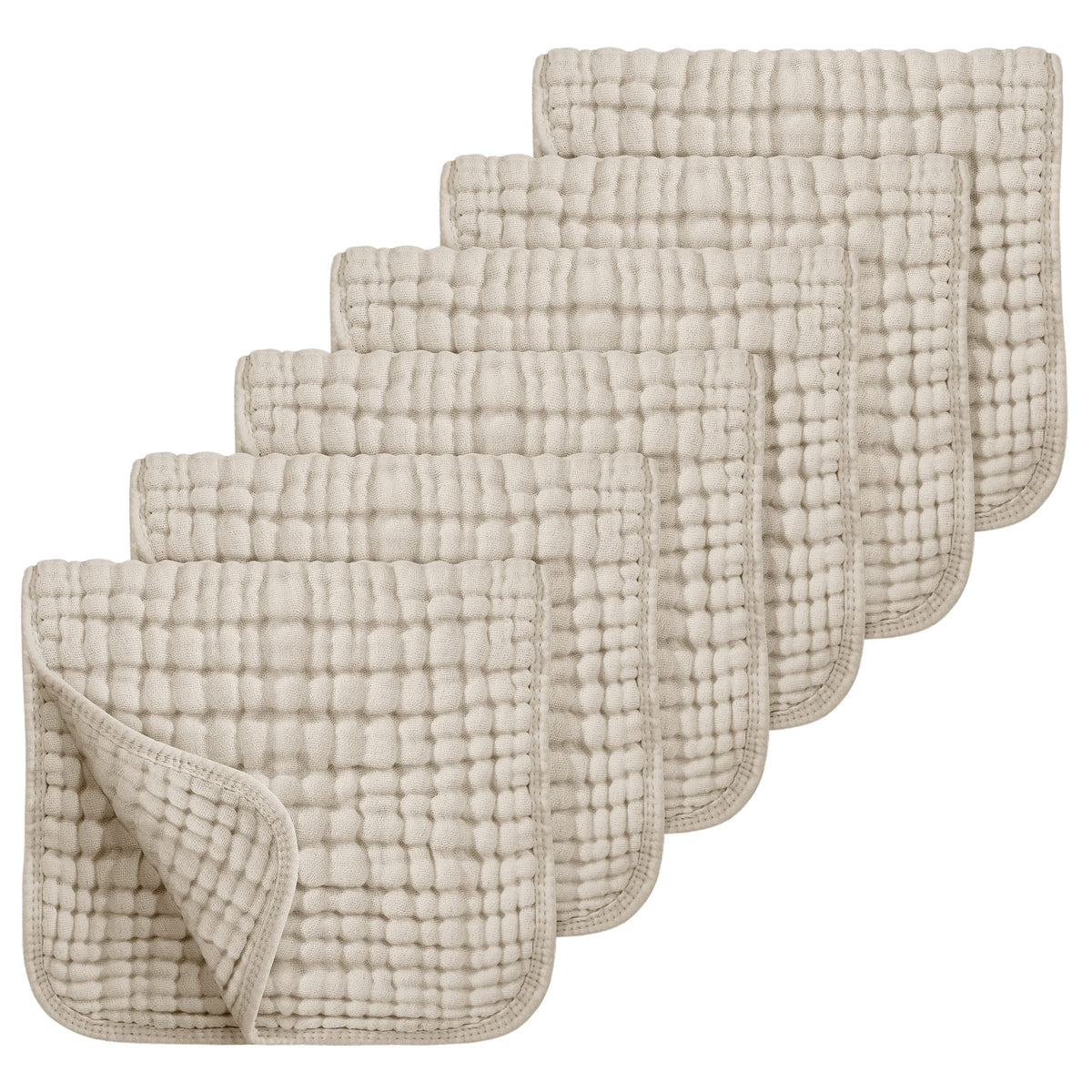 Muslin Baby Burp Cloths, Absorbent Brup Rags 6 Pack Set for Baby
