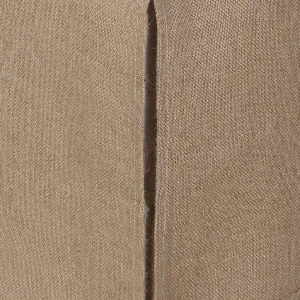 BM307051 15 in. Kuma Polyester Burlap Drop Twin Size Bed Skirt with Spilt Corners Brown