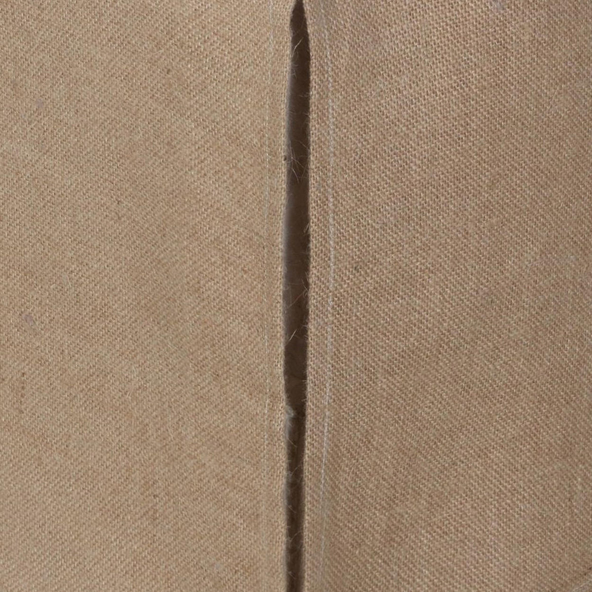 BM307051 15 in. Kuma Polyester Burlap Drop Twin Size Bed Skirt with Spilt Corners Brown